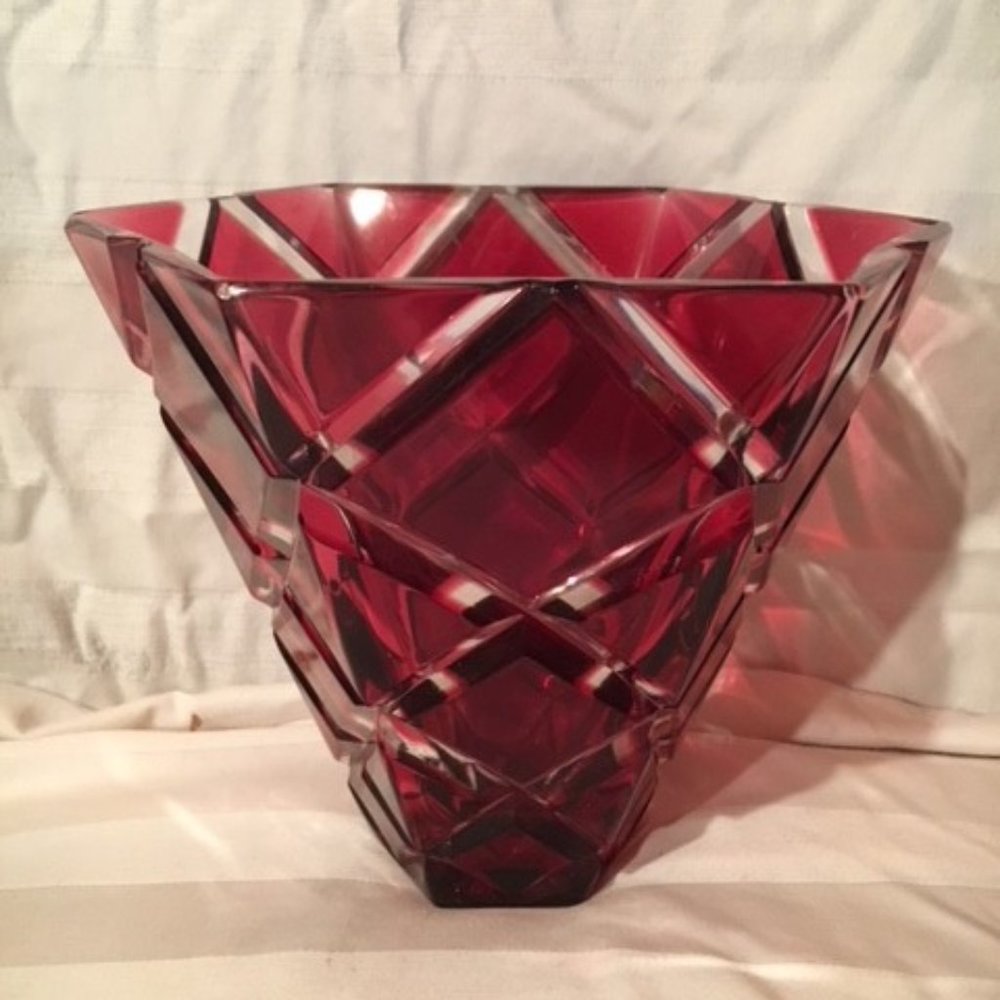 Crystal cranberry accent piece